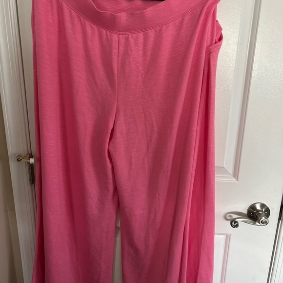Anthropologie NWT Daily Practice Wide leg lounge pants, sz. XL, pink rose - Picture 2 of 7